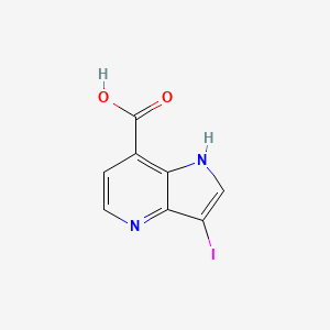 molecular formula C8H5IN2O2 B3089160 3-iodo-1H-pyrrolo[3,2-b]pyridine-7-carboxylic acid CAS No. 1190310-73-6