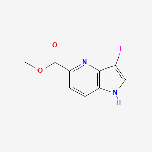 molecular formula C9H7IN2O2 B3089165 methyl 3-iodo-1H-pyrrolo[3,2-b]pyridine-5-carboxylate CAS No. 1190310-84-9