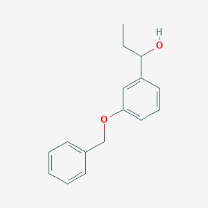 molecular formula C16H18O2 B030893 rac-1-(3-Benzyloxyphenyl)-1-propanol CAS No. 49646-55-1