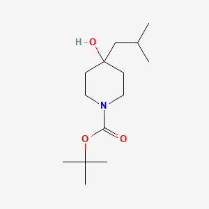 molecular formula C14H27NO3 B3089347 Tert-butyl 4-hydroxy-4-isobutylpiperidine-1-carboxylate CAS No. 1192122-38-5