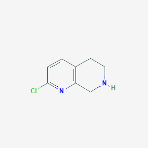 B3089547 2-Chloro-5,6,7,8-tetrahydro-1,7-naphthyridine CAS No. 1196145-69-3