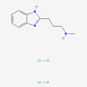 molecular formula C11H17Cl2N3 B3089732 [3-(1H-benzimidazol-2-yl)propyl]methylamine dihydrochloride CAS No. 1197750-35-8