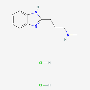 molecular formula C11H17Cl2N3 B3089732 [3-(1H-1,3-benzodiazol-2-yl)propyl](methyl)amine dihydrochloride CAS No. 1197750-35-8