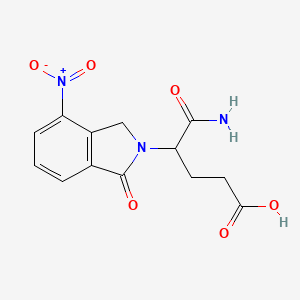 5-Amino-4-(4-nitro-1-oxoisoindolin-2-yl)-5-oxopentanoic acid