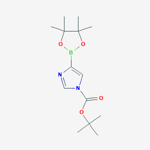 molecular formula C14H23BN2O4 B3089777 tert-Butyl 4-(4,4,5,5-tetramethyl-1,3,2-dioxaborolan-2-yl)-1H-imidazole-1-carboxylate CAS No. 1198605-51-4