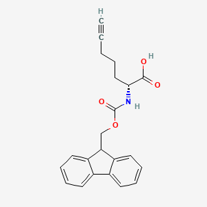 molecular formula C22H21NO4 B3089788 Fmoc-D-bishomopropargylglycine CAS No. 1198791-55-7