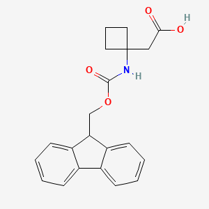 2-(1-((((9H-Fluoren-9-yl)methoxy)carbonyl)amino)cyclobutyl)acetic acid