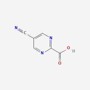 molecular formula C6H3N3O2 B3089843 5-Cyanopyrimidine-2-carboxylic acid CAS No. 1200497-85-3
