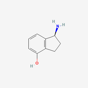 molecular formula C9H11NO B3089866 (S)-1-Amino-indan-4-OL CAS No. 1201364-15-9