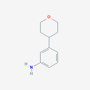 molecular formula C11H15NO B3089888 3-(Oxan-4-yl)aniline CAS No. 1202006-13-0
