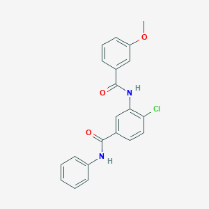 molecular formula C21H17ClN2O3 B308994 4-chloro-3-[(3-methoxybenzoyl)amino]-N-phenylbenzamide 