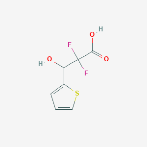 molecular formula C7H6F2O3S B3090016 2,2-Difluoro-3-hydroxy-3-(thiophen-2-yl)propanoic acid CAS No. 1204235-07-3