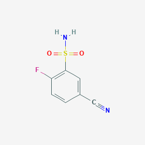 molecular formula C7H5FN2O2S B3090054 5-Cyano-2-fluorobenzenesulfonamide CAS No. 1204572-73-5