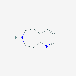 molecular formula C9H12N2 B3090442 5H,6H,7H,8H,9H-pyrido[2,3-d]azepine CAS No. 1211534-87-0
