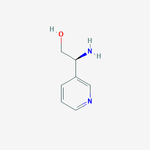 molecular formula C7H10N2O B3090687 (2S)-2-amino-2-pyridin-3-ylethanol CAS No. 1213080-28-4