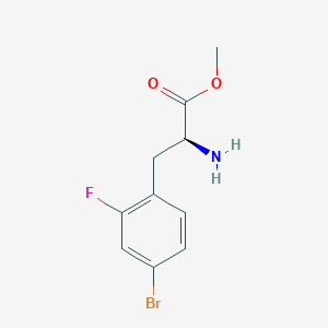 molecular formula C10H11BrFNO2 B3090696 Methyl (2S)-2-amino-3-(4-bromo-2-fluorophenyl)propanoate CAS No. 1213112-01-6