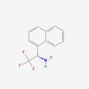 molecular formula C12H10F3N B3090702 (1S)-2,2,2-Trifluoro-1-naphthylethylamine CAS No. 1213116-97-2