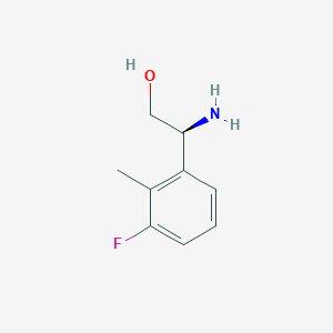 molecular formula C9H12FNO B3090744 (2S)-2-Amino-2-(3-fluoro-2-methylphenyl)ethan-1-ol CAS No. 1213570-20-7