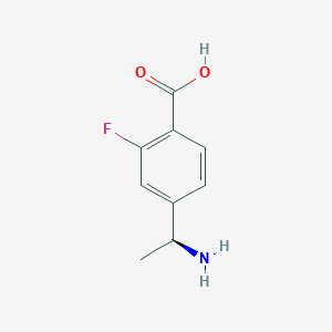 molecular formula C9H10FNO2 B3090770 (S)-4-(1-aminoethyl)-2-fluorobenzoic acid CAS No. 1213659-26-7