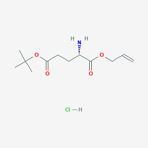 molecular formula C12H22ClNO4 B3090841 H-Glu(Otbu)-Allyl Ester HCl CAS No. 1214283-78-9