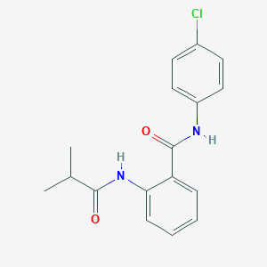 molecular formula C17H17ClN2O2 B309104 N-(4-chlorophenyl)-2-(isobutyrylamino)benzamide 
