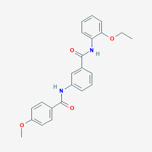 molecular formula C23H22N2O4 B309147 N-(2-ethoxyphenyl)-3-[(4-methoxybenzoyl)amino]benzamide 