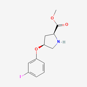 molecular formula C12H14INO3 B3091505 Methyl (2S,4S)-4-(3-iodophenoxy)-2-pyrrolidinecarboxylate CAS No. 1217772-82-1