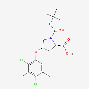 (2S,4S)-1-(Tert-butoxycarbonyl)-4-(2,4-dichloro-3,5-dimethylphenoxy)-2-pyrrolidinecarboxylic acid