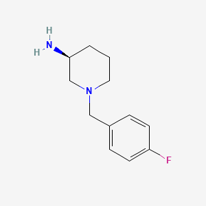 (3S)-1-[(4-Fluorophenyl)methyl]piperidin-3-amine