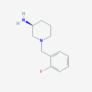 (3S)-1-[(2-Fluorophenyl)methyl]piperidin-3-amine