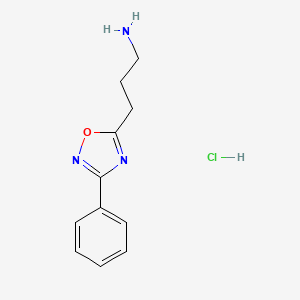 3-(3-Phenyl-1,2,4-oxadiazol-5-yl)propan-1-amine hydrochloride