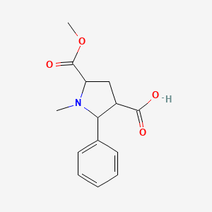 5-(Methoxycarbonyl)-1-methyl-2-phenyl-3-pyrrolidinecarboxylic acid