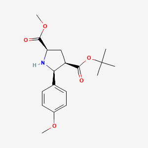 4-(Tert-butyl) 2-methyl (2R,4R,5S)-5-(4-methoxy-phenyl)tetrahydro-1H-pyrrole-2,4-dicarboxylate
