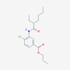 molecular formula C18H26ClNO3 B309195 Propyl 4-chloro-3-[(2-ethylhexanoyl)amino]benzoate 