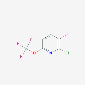 molecular formula C6H2ClF3INO B3091963 2-Chloro-3-iodo-6-(trifluoromethoxy)pyridine CAS No. 1221172-03-7