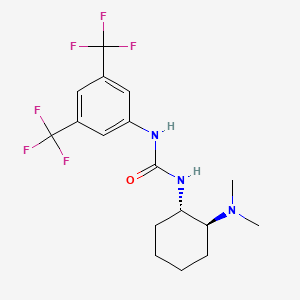 molecular formula C17H21F6N3O B3092000 N-[3,5-Bis(trifluoromethyl)phenyl]-N'-[(1S,2S)-2-(dimethylamino)cyclohexyl]urea CAS No. 1221442-12-1