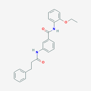 molecular formula C24H24N2O3 B309207 N-(2-ethoxyphenyl)-3-[(3-phenylpropanoyl)amino]benzamide 