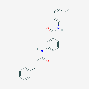 molecular formula C23H22N2O2 B309213 N-(3-methylphenyl)-3-[(3-phenylpropanoyl)amino]benzamide 