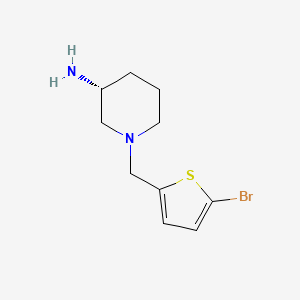 molecular formula C10H15BrN2S B3092132 (3r)-1-[(5-Bromothiophen-2-yl)methyl]piperidin-3-amine CAS No. 1222713-95-2