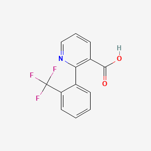 molecular formula C13H8F3NO2 B3092217 2-(2-(Trifluoromethyl)phenyl)nicotinic acid CAS No. 1225923-56-7