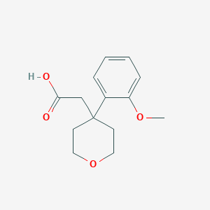 molecular formula C14H18O4 B3092230 2-[4-(2-Methoxyphenyl)-tetrahydro-2H-pyran-4-yl]acetic acid CAS No. 1226173-72-3