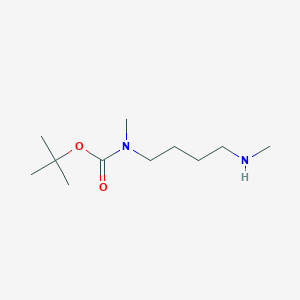 molecular formula C11H24N2O2 B3092268 tert-butyl N-methyl-N-[4-(methylamino)butyl]carbamate CAS No. 122632-07-9