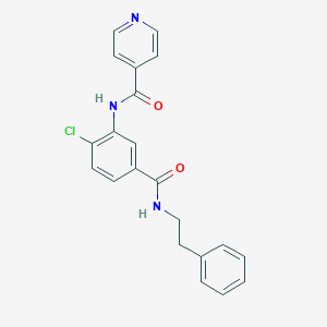 molecular formula C21H18ClN3O2 B309229 N-(2-chloro-5-{[(2-phenylethyl)amino]carbonyl}phenyl)isonicotinamide 