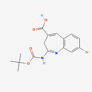 B3092307 8-bromo-2-((tert-butoxycarbonyl)amino)-3H-benzo[b]azepine-4-carboxylic acid CAS No. 1226791-81-6