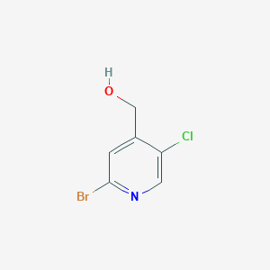 molecular formula C6H5BrClNO B3092408 2-Bromo-5-chloro-4(hydroxymethyl)pyridine CAS No. 1227599-15-6