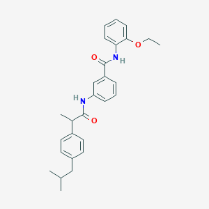 molecular formula C28H32N2O3 B309259 N-(2-ethoxyphenyl)-3-{[2-(4-isobutylphenyl)propanoyl]amino}benzamide 