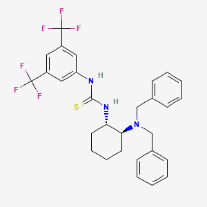 molecular formula C29H29F6N3S B3092627 N-[(1S,2S)-2-[Bis(phenylmethyl)amino]cyclohexyl]-N'-[3,5-bis(trifluoromethyl)phenyl]thiourea CAS No. 1233369-39-5