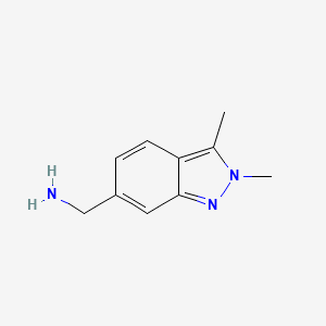molecular formula C10H13N3 B3092723 (2,3-Dimethyl-2H-indazol-6-yl)methanamine CAS No. 1234616-52-4