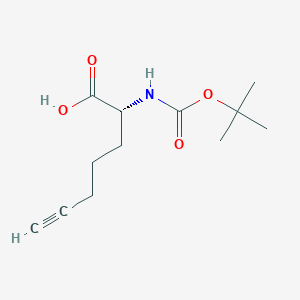 B3092759 (R)-2-((tert-Butoxycarbonyl)amino)hept-6-ynoic acid CAS No. 1234692-71-7