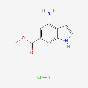 molecular formula C10H11ClN2O2 B3092784 Methyl 4-amino-6-indolecarboxylate hydrochloride CAS No. 1235138-34-7